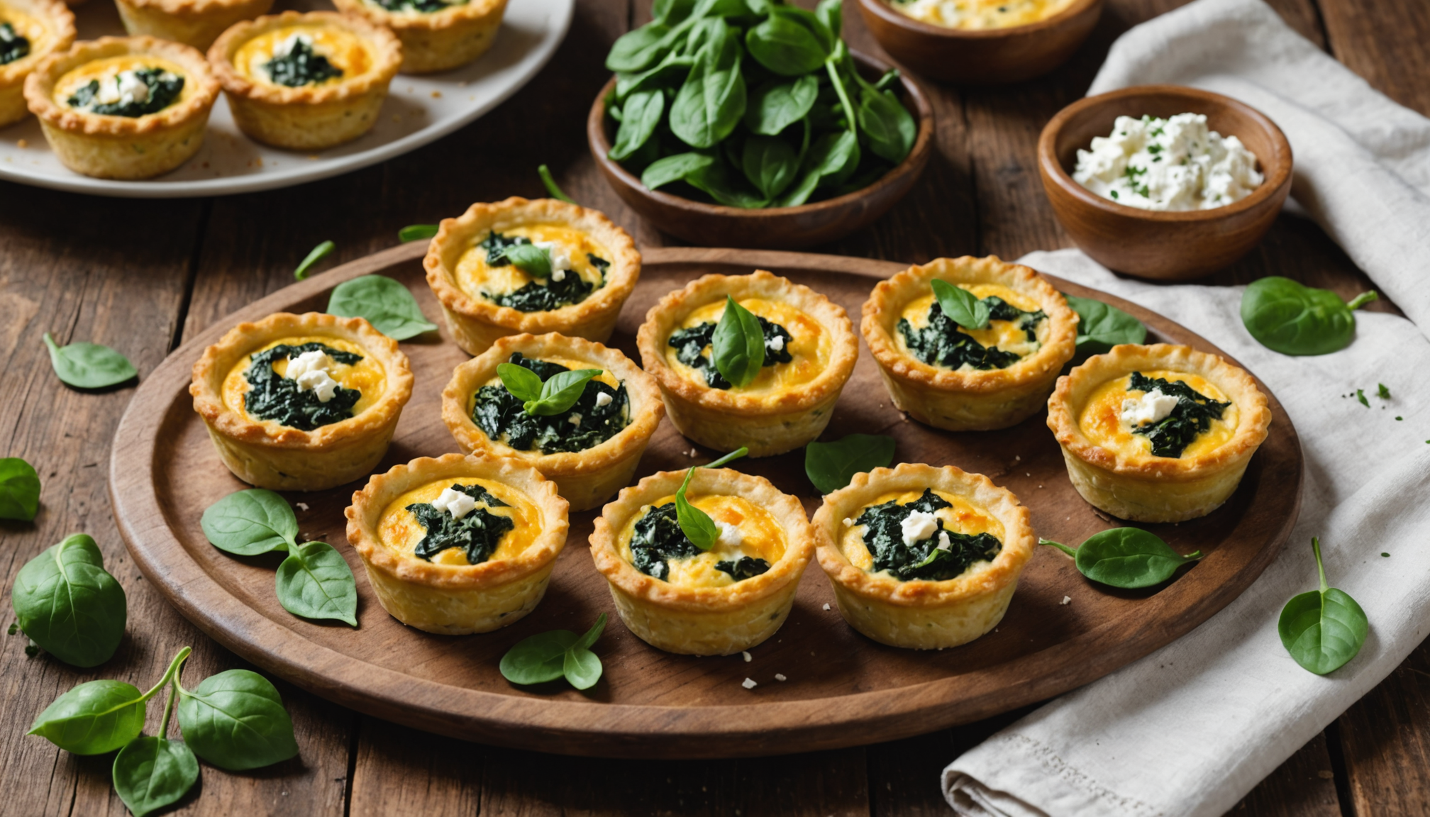 discover the ultimate recipe for spinach and goat cheese mini quiches, perfect for delicious and easy appetizers that impress every time.